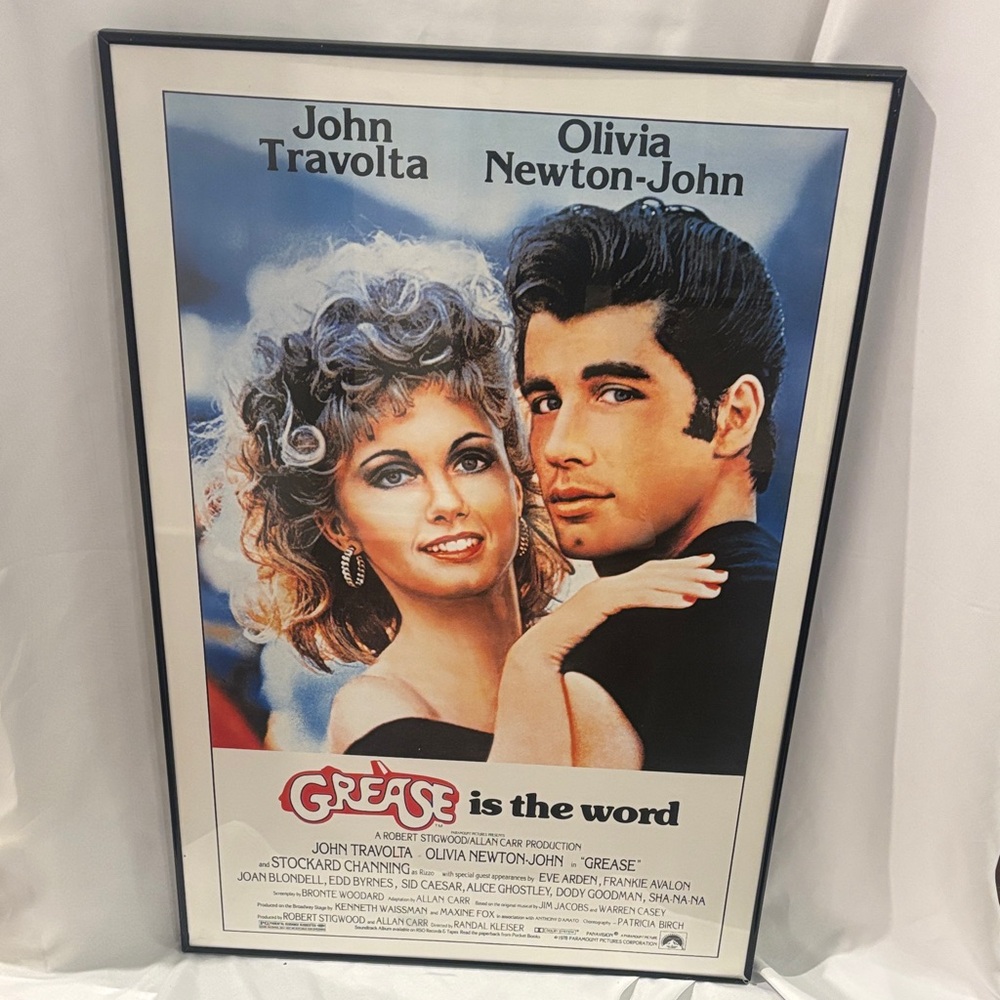 Framed Grease Movie Poster